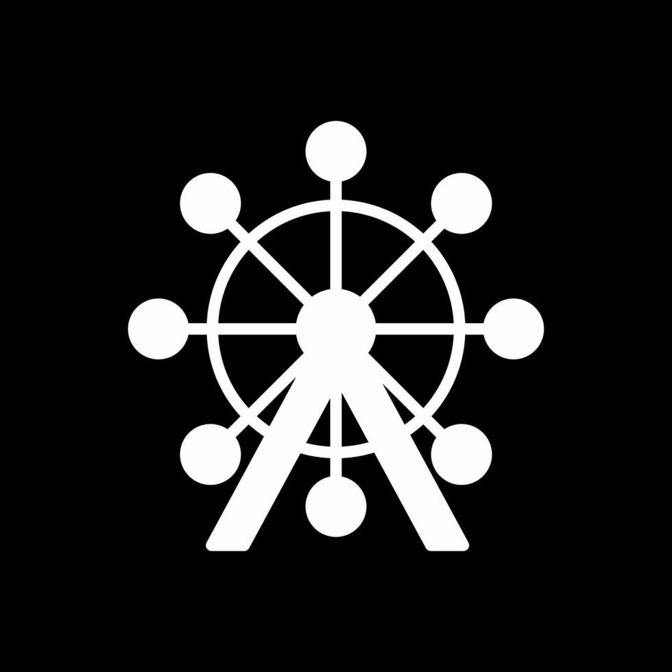 Ferris wheel Vector Icon Design