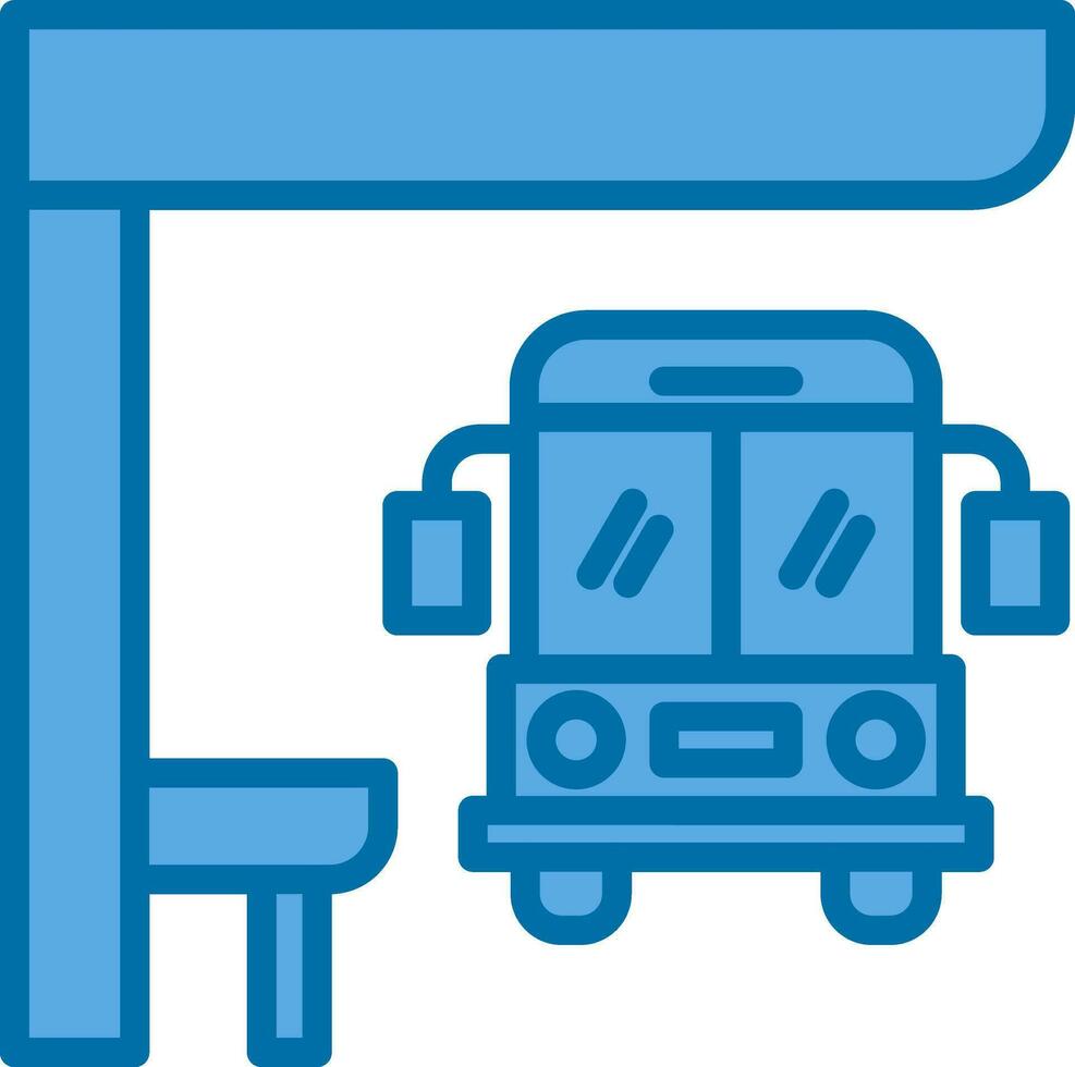 Bus stop Vector Icon Design