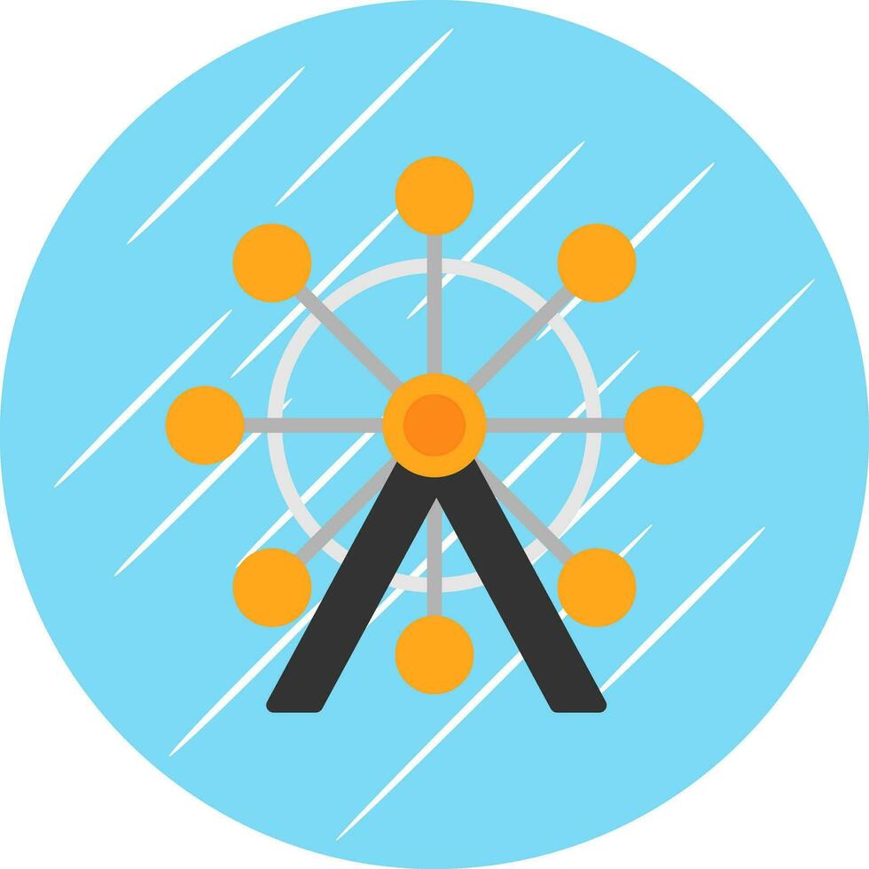 Ferris wheel Vector Icon Design