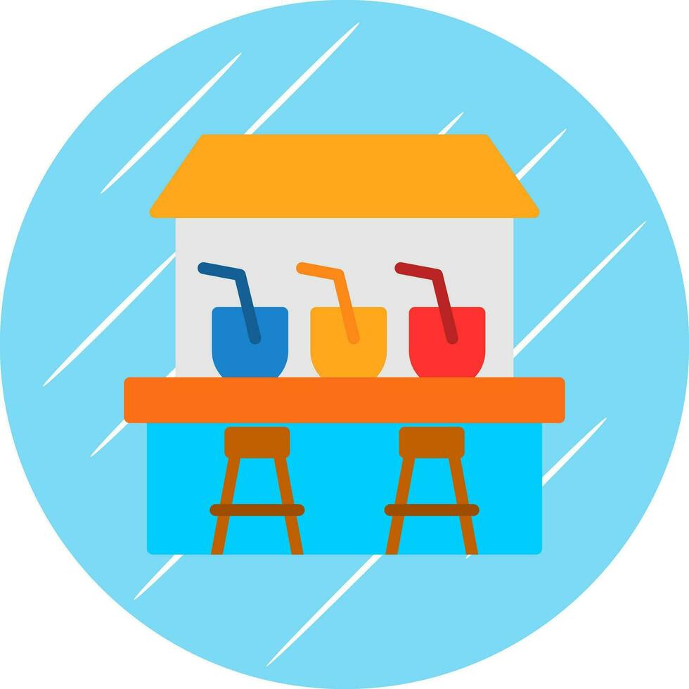 Beach bar Vector Icon Design