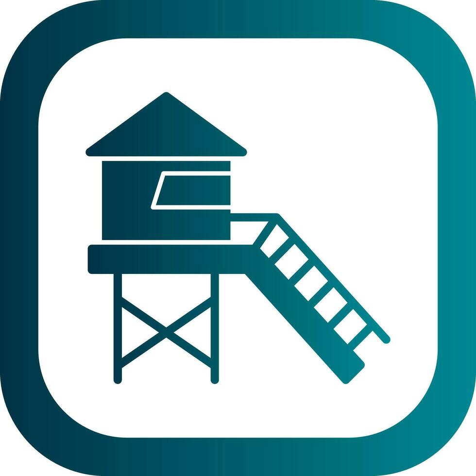 Lifeguard tower Vector Icon Design