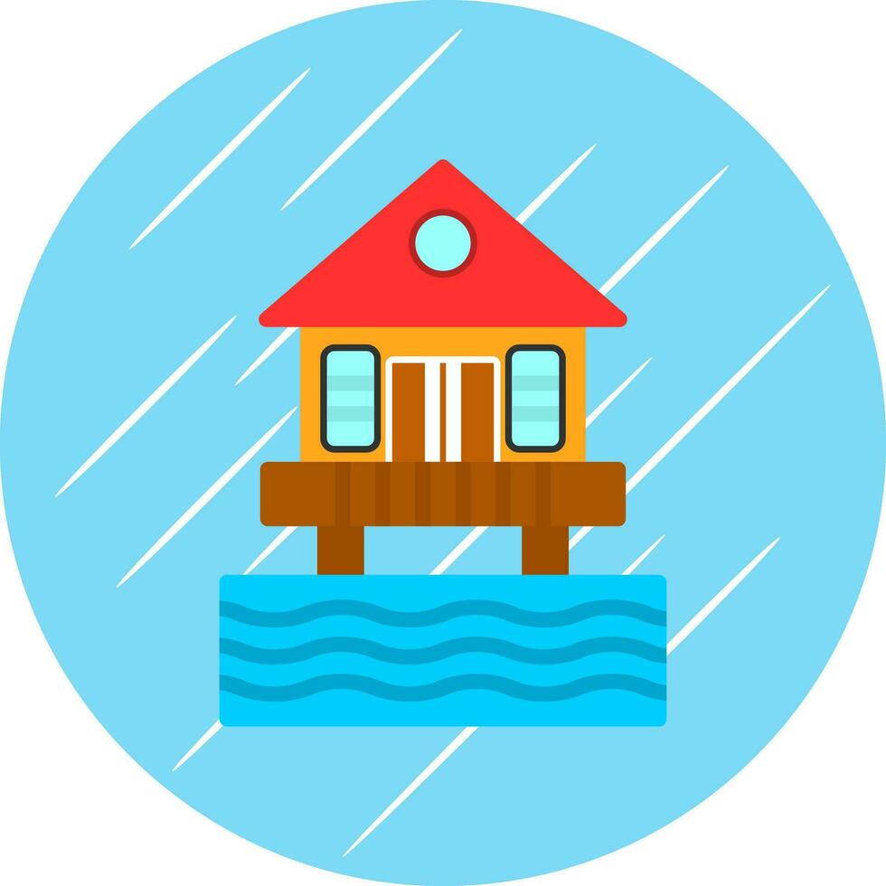 Beach hut Vector Icon Design