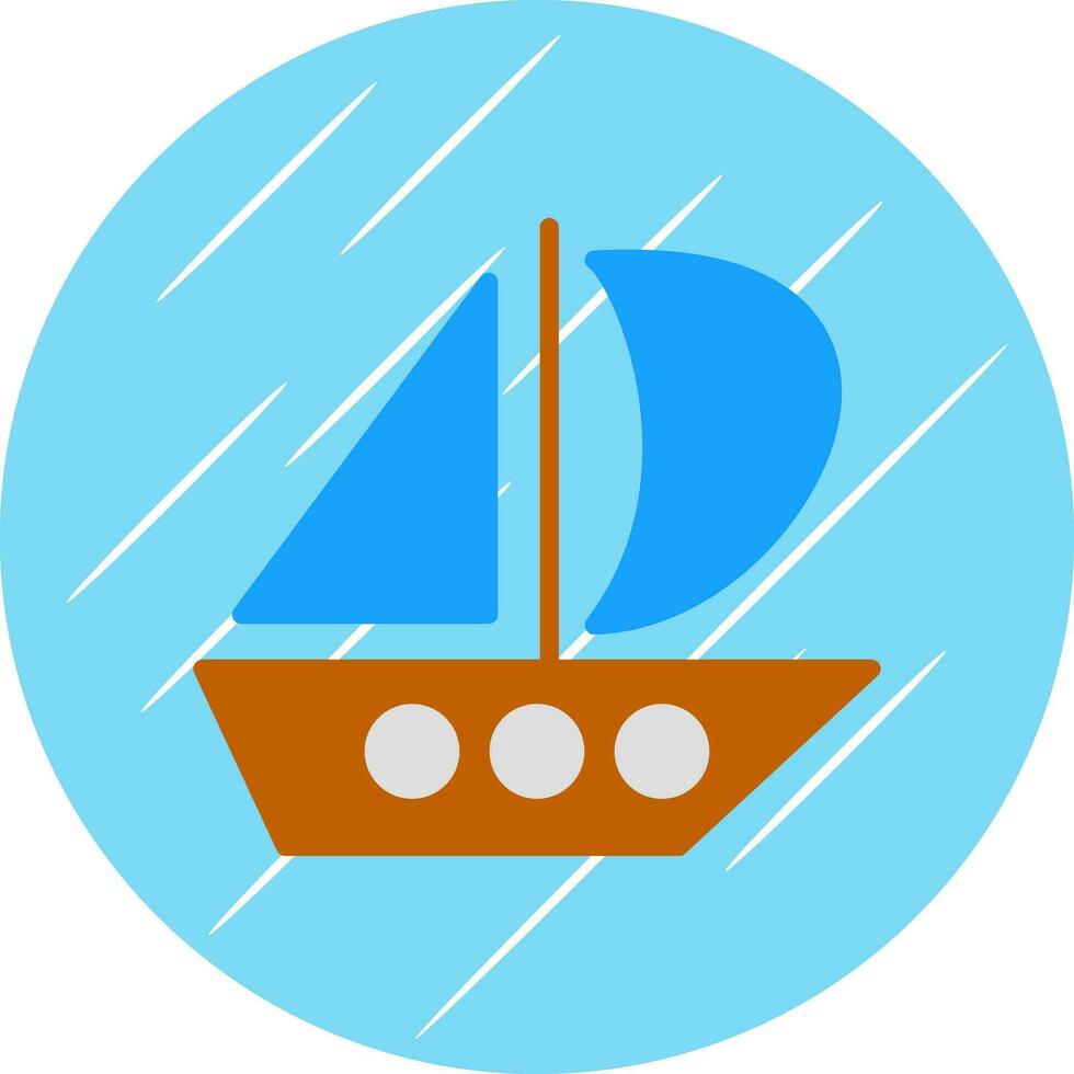 Catamaran Vector Icon Design