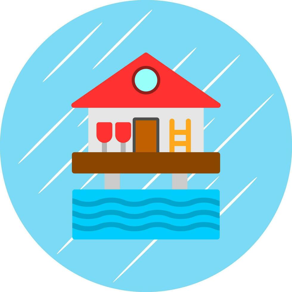 Beach hut Vector Icon Design