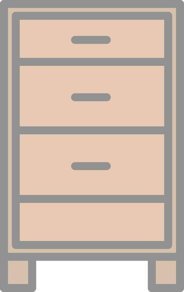 Chest of drawers Vector Icon Design