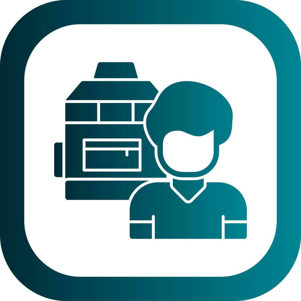 Backpacker Vector Icon Design