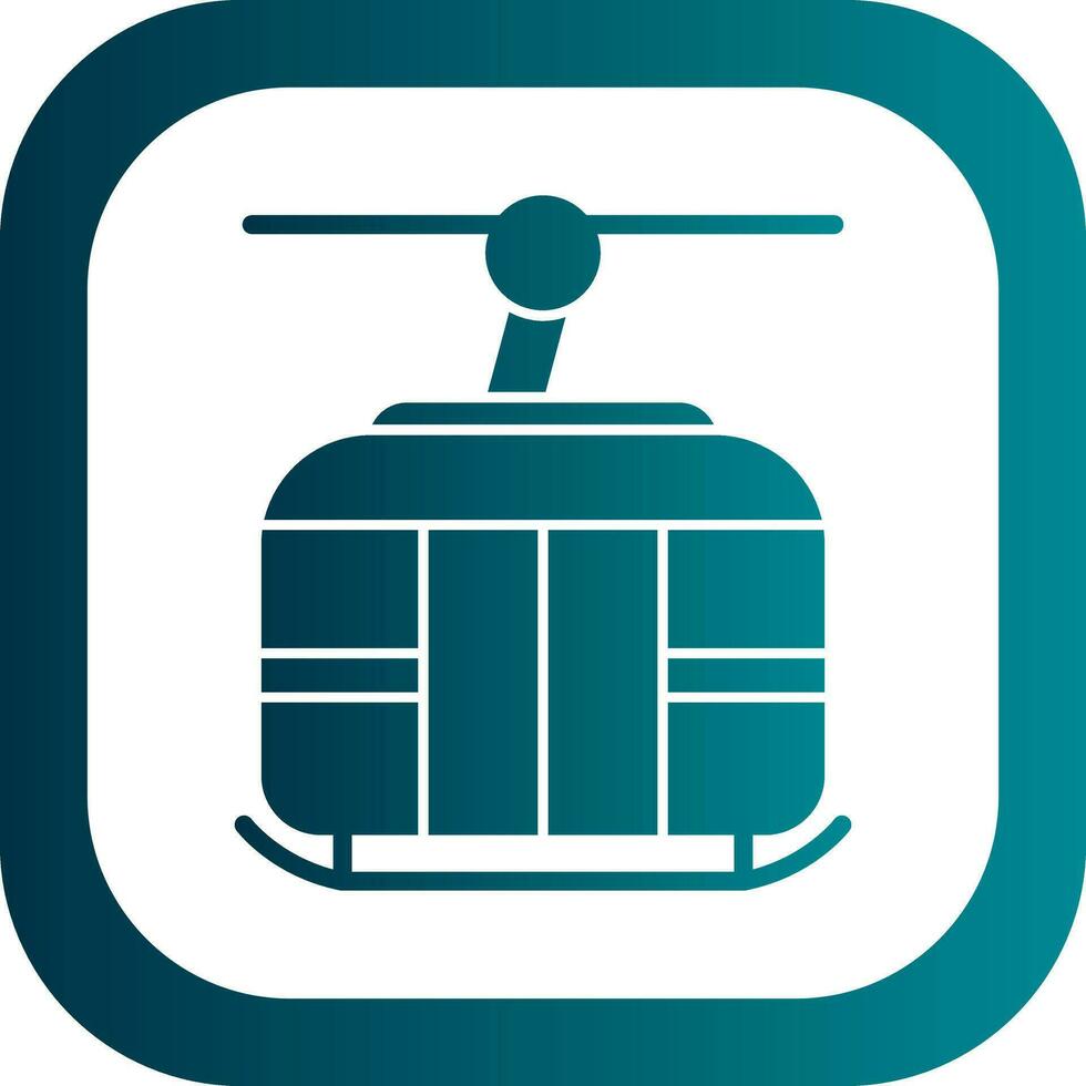 Ski lift Vector Icon Design