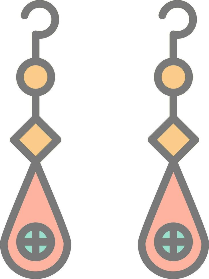 Earrings Vector Icon Design