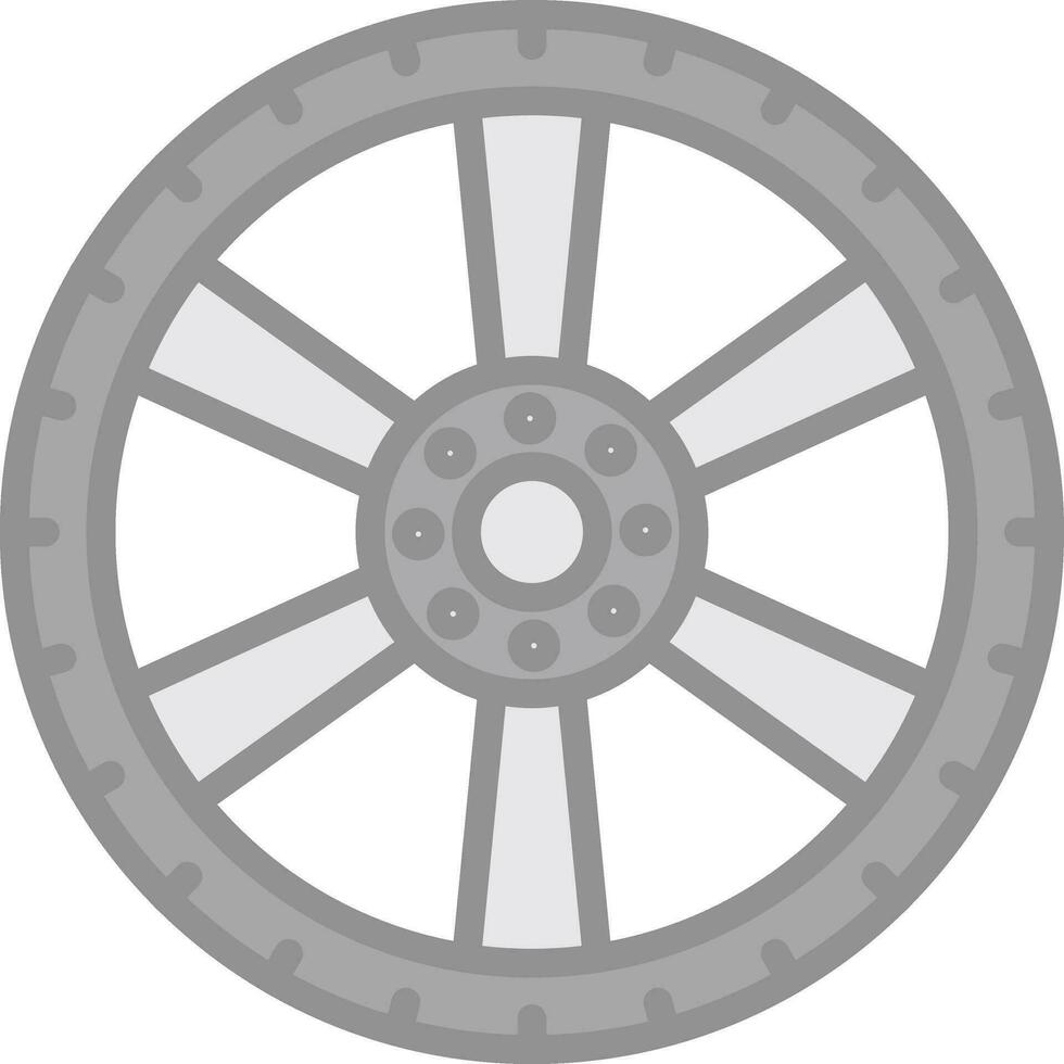Alloy wheel Vector Icon Design