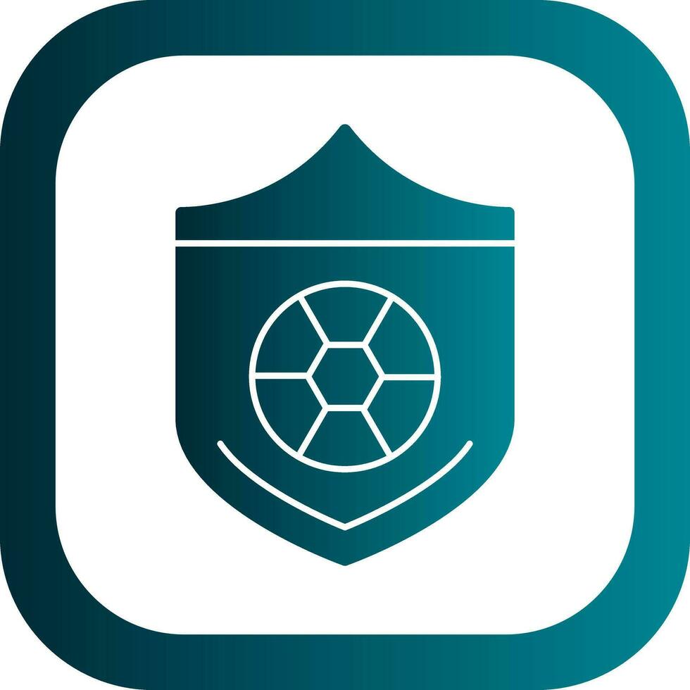 Soccer ball on a shield Vector Icon Design