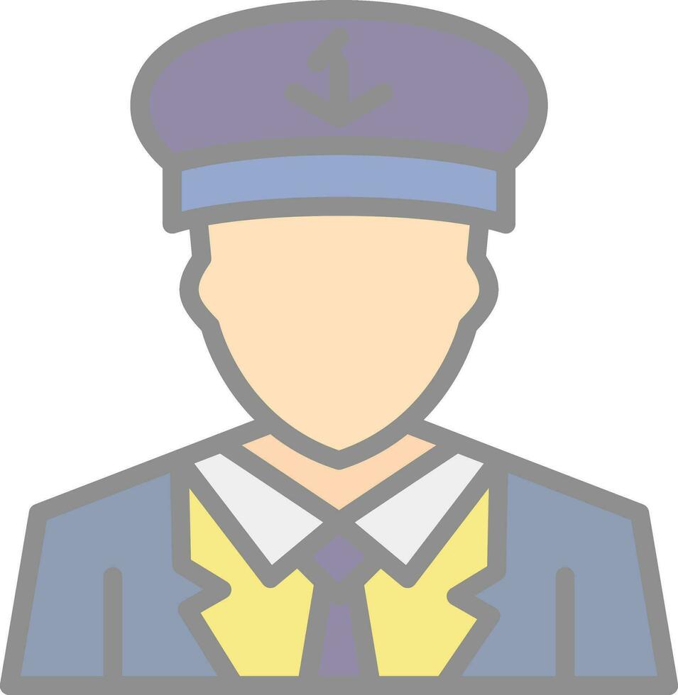 Captain Vector Icon Design