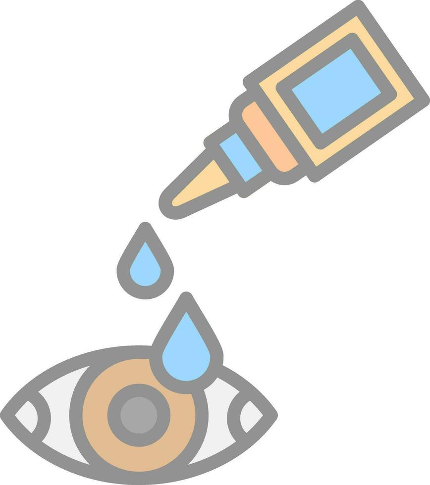 diseño de icono de vector de gota de ojo