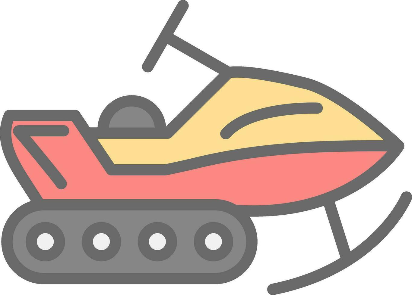 Snowmobile Vector Icon Design