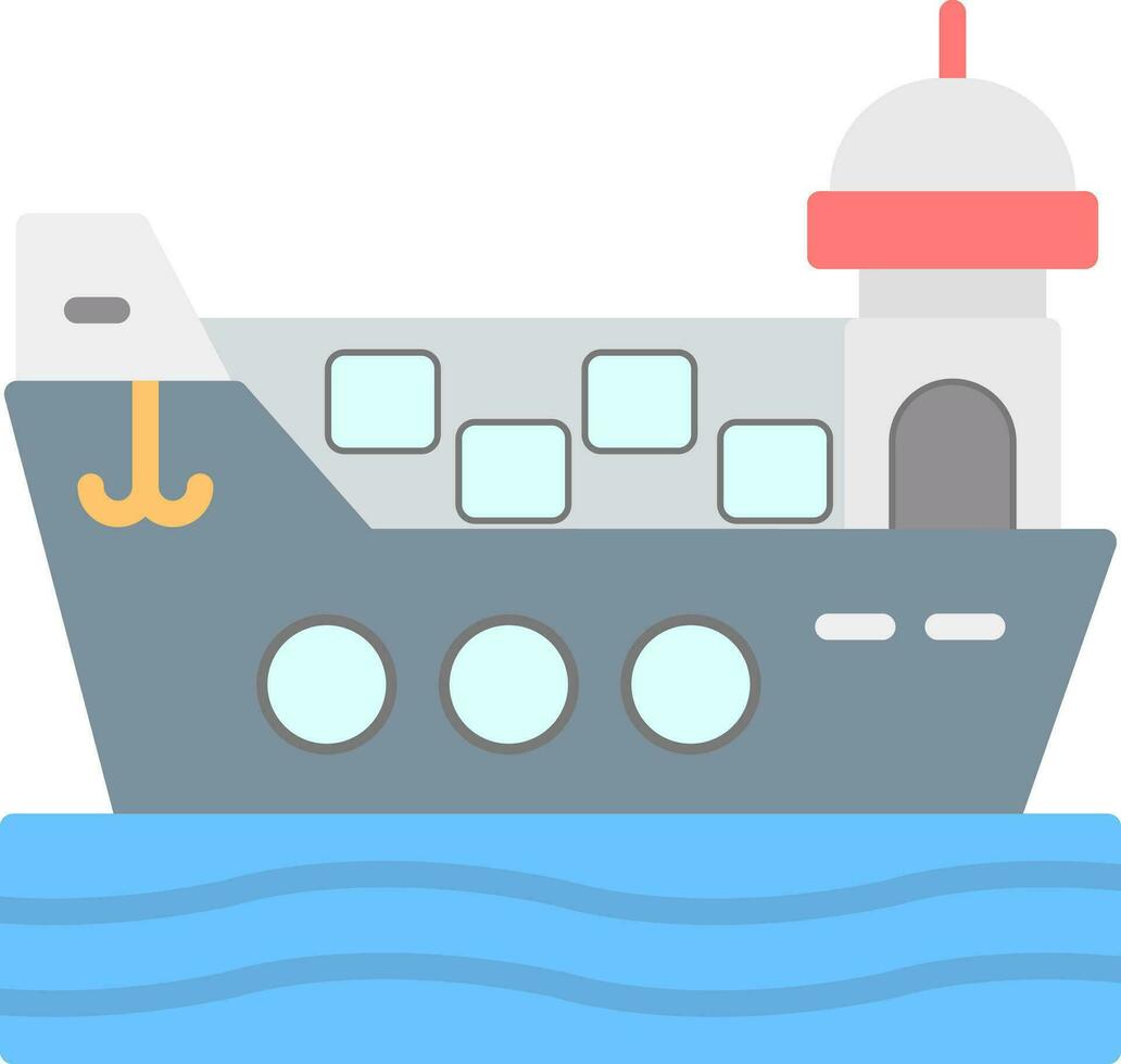 Cargo ship Vector Icon Design