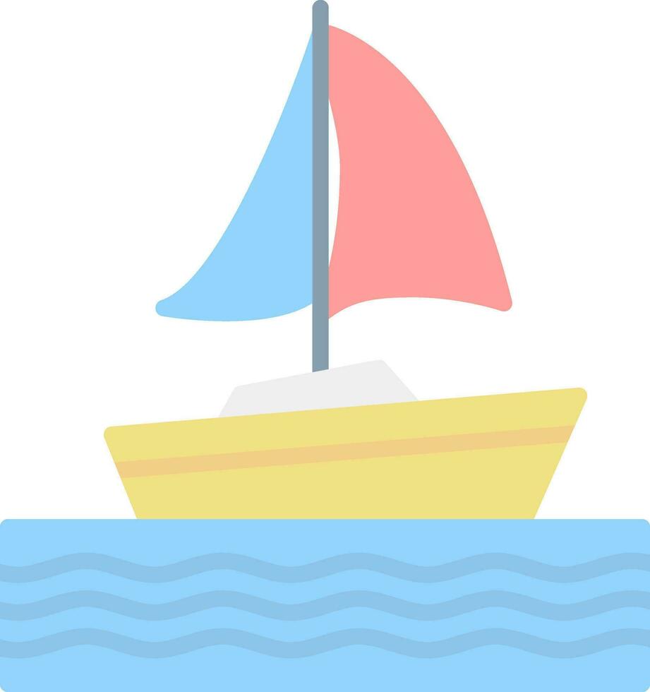Sailing boat Vector Icon Design