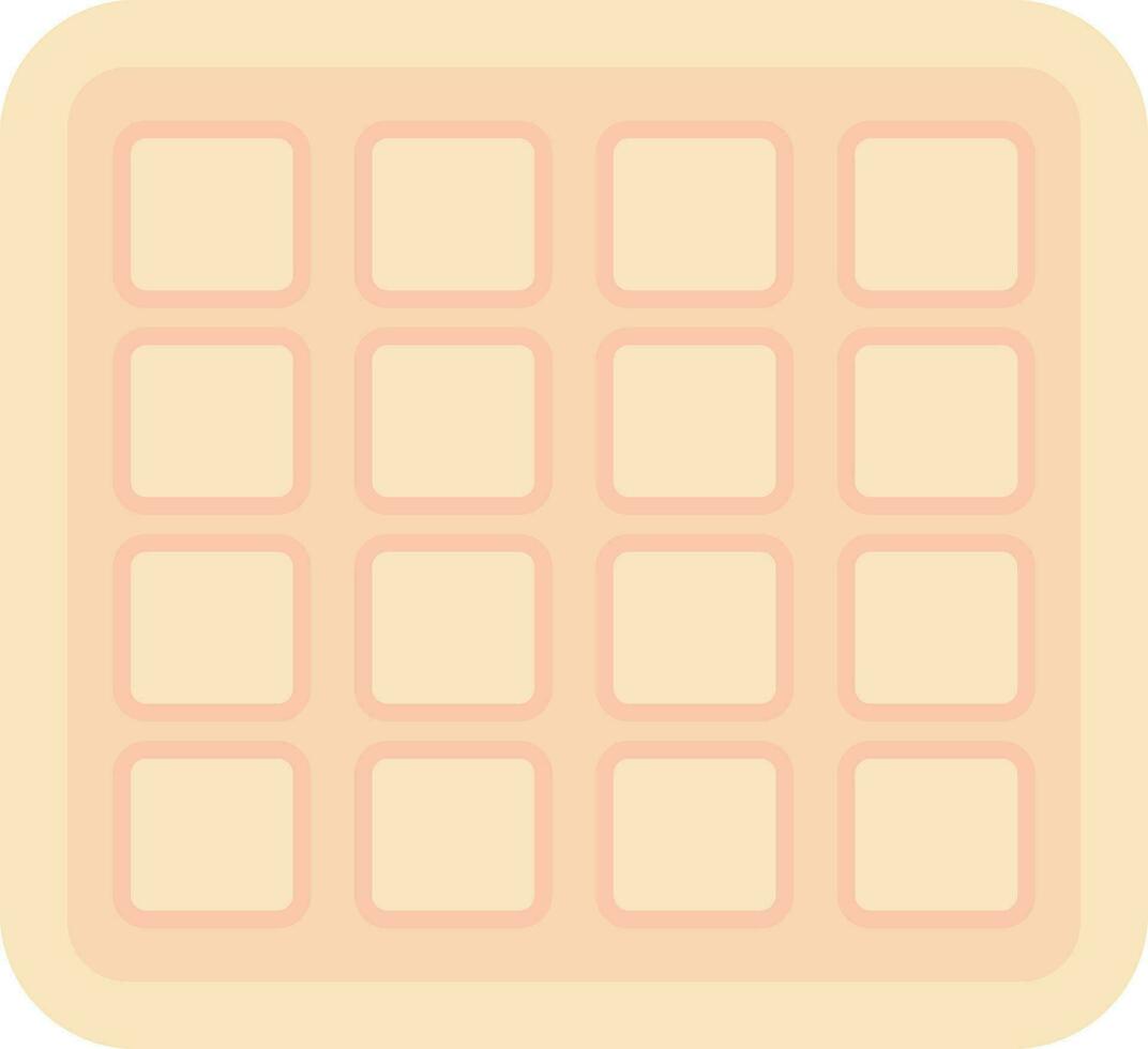 Waffle Vector Icon Design