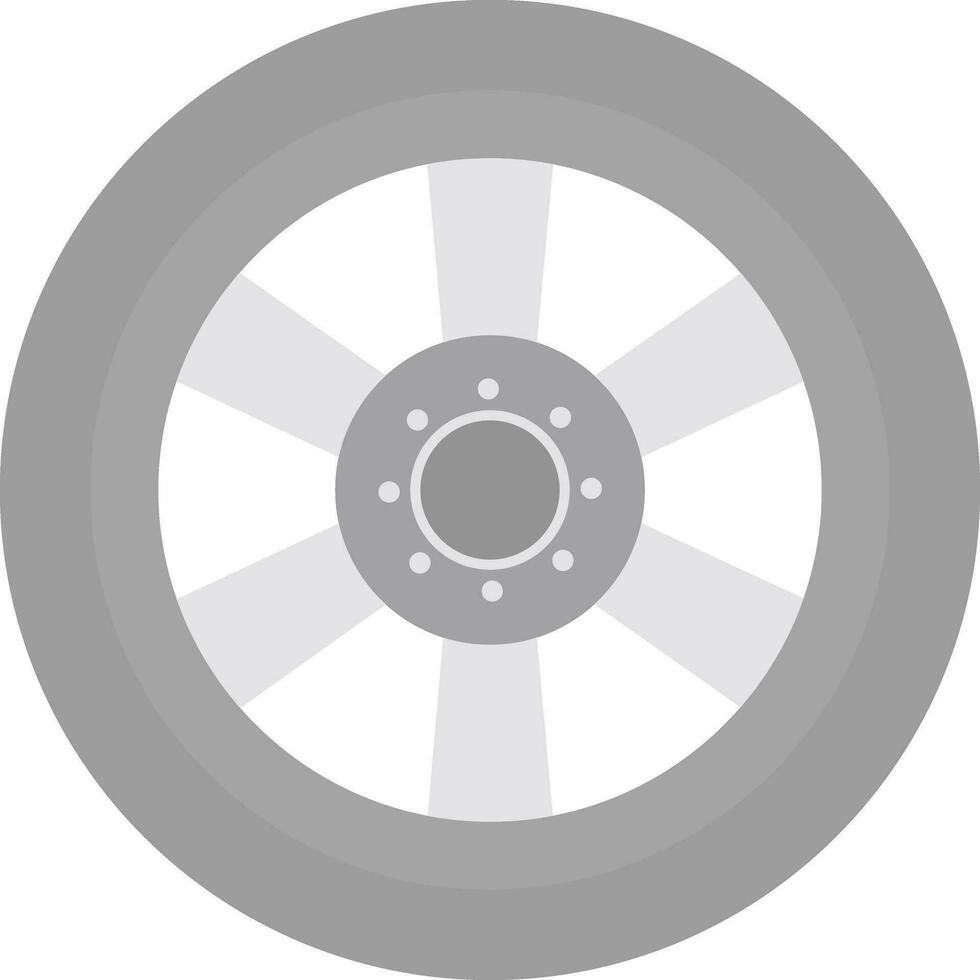 Alloy wheel Vector Icon Design