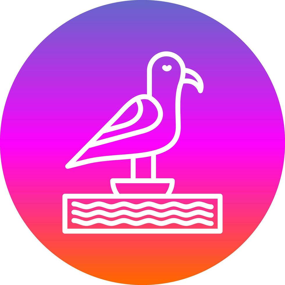 Seagull Vector Icon Design