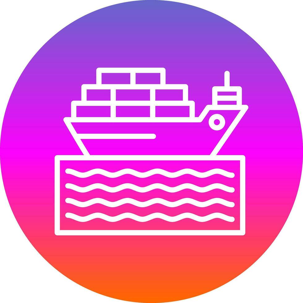 Cargo ship Vector Icon Design