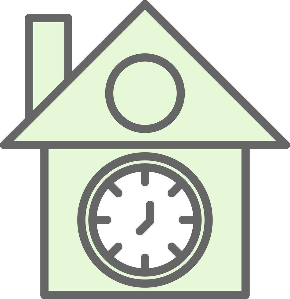 Cuckoo clock Vector Icon Design