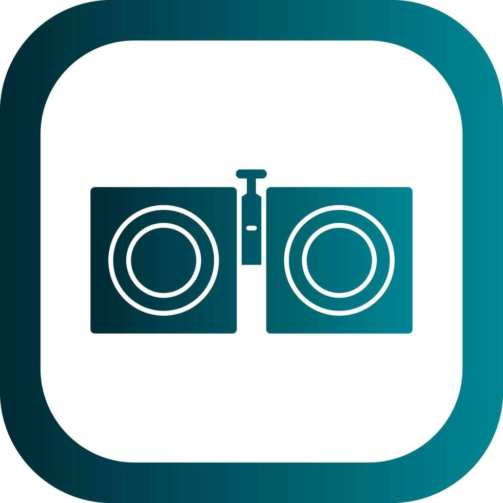 Binoculars Vector Icon Design