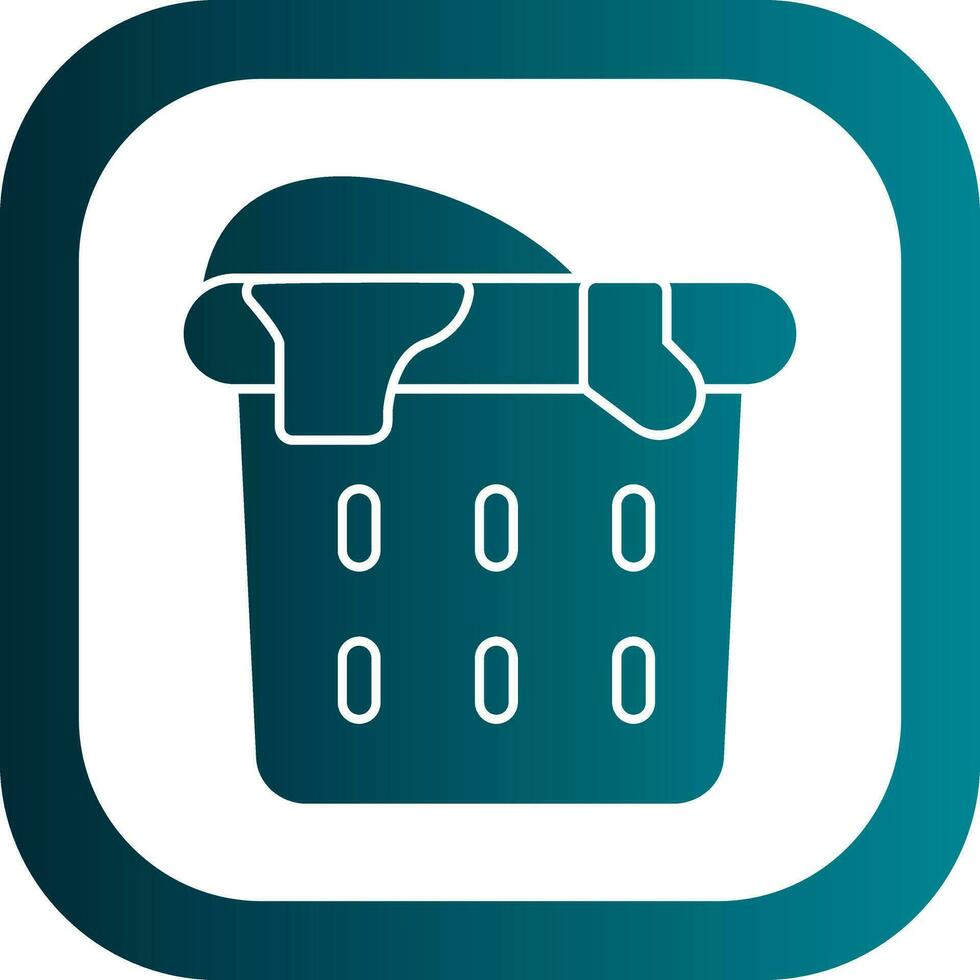 diseño de icono de vector de cesta de lavandería