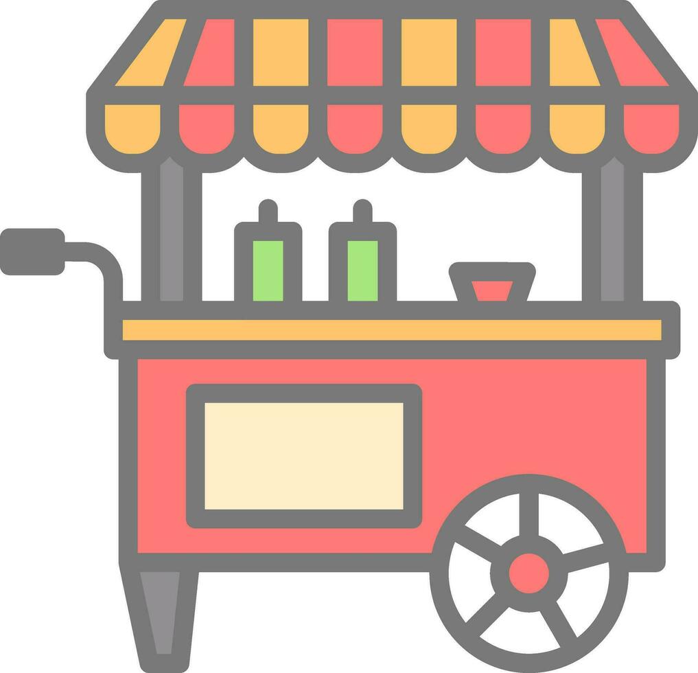 Food cart Vector Icon Design