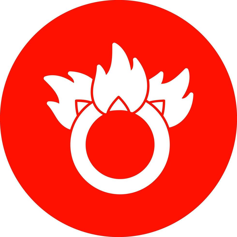 diseño de icono de vector de anillo de fuego