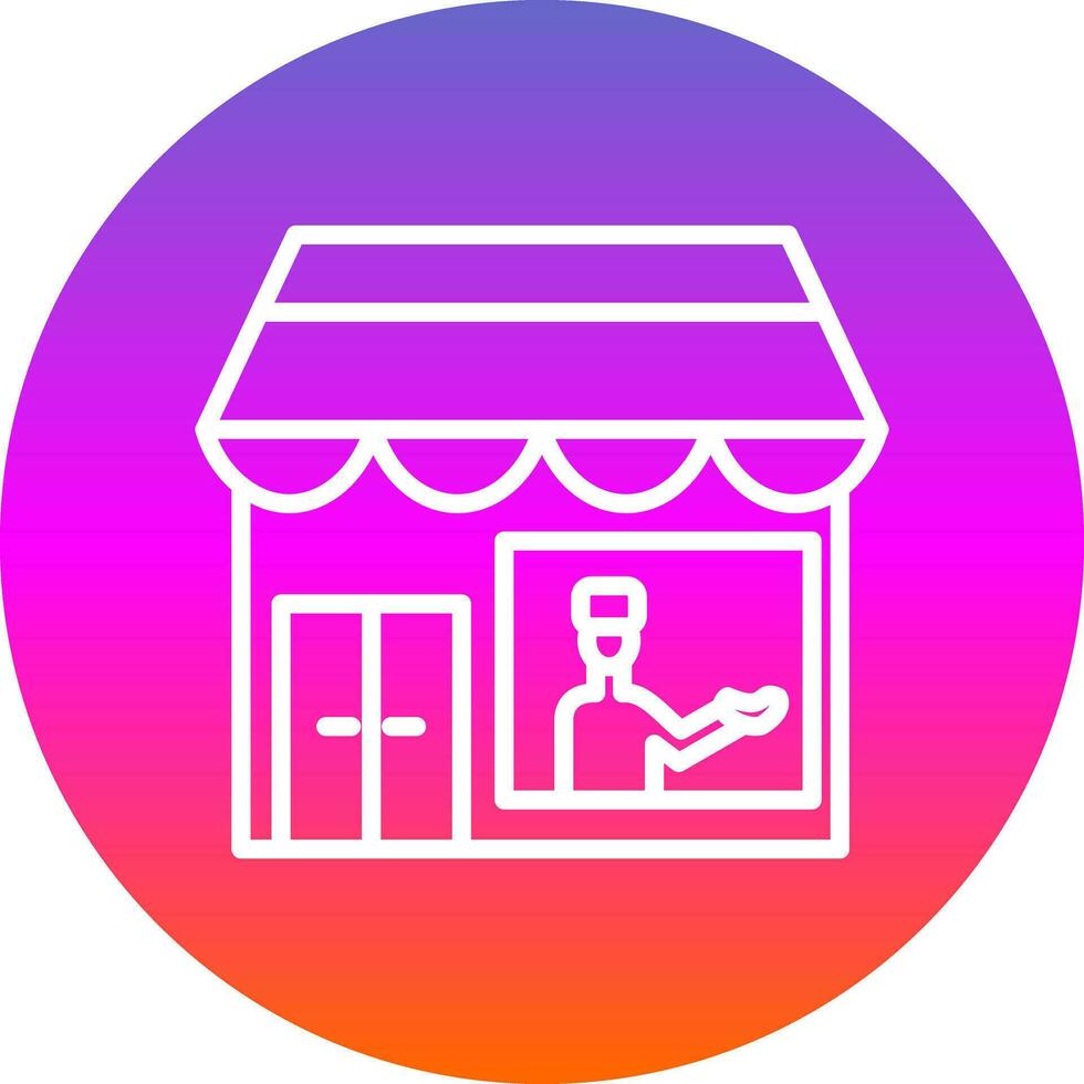 Shopkeeper Vector Icon Design