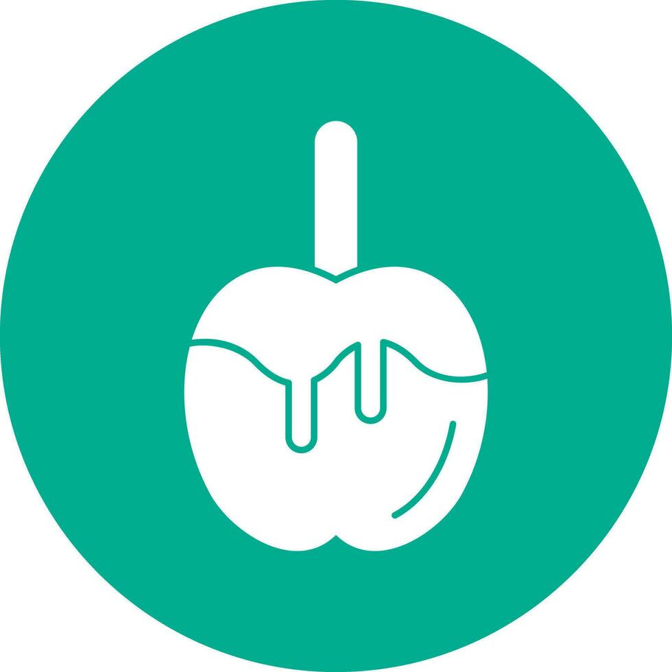 Caramel apple Vector Icon Design