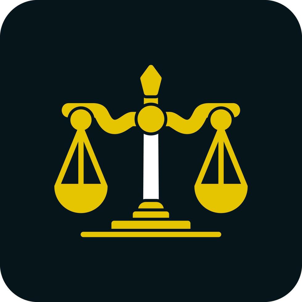 diseño de icono de vector de escala de justicia