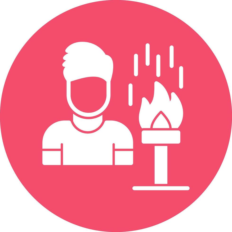 Fire eater man Vector Icon Design