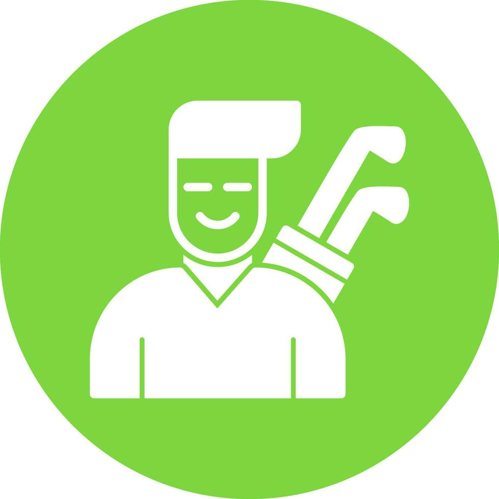 Golfer Vector Icon Design