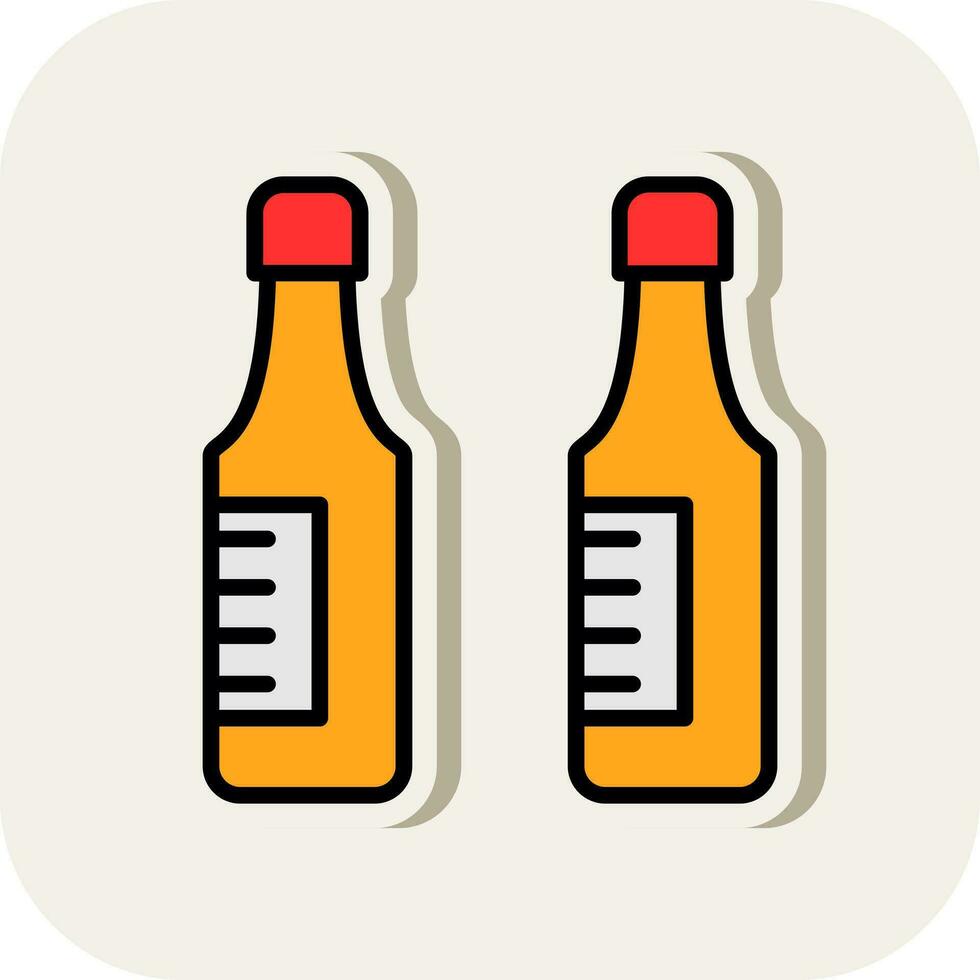 Beer bottles Vector Icon Design