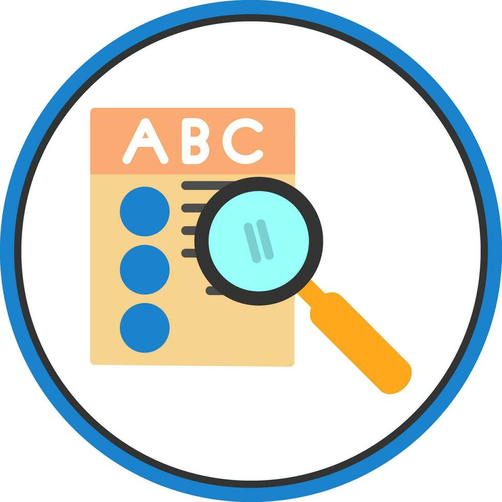 Spell check Vector Icon Design