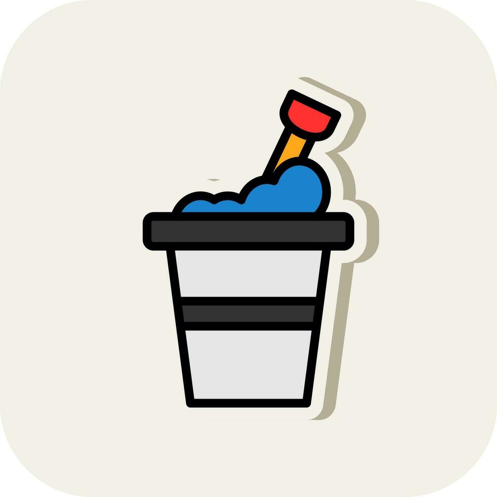 Bucket Vector Icon Design