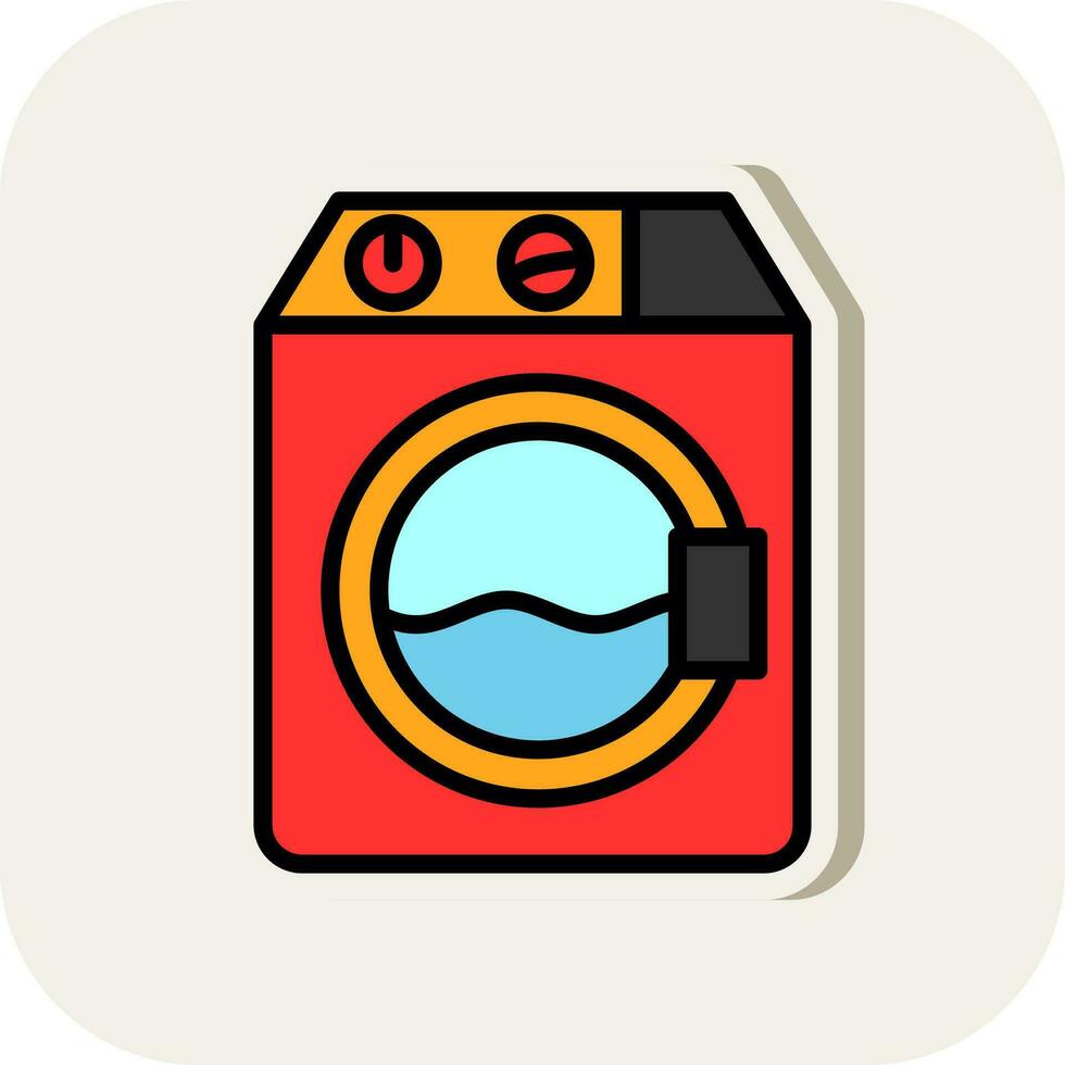 Washer machine Vector Icon Design