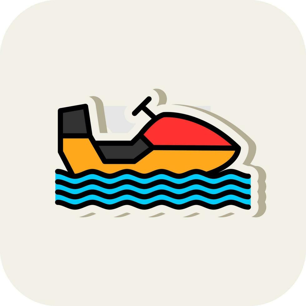 Snowmobile Vector Icon Design