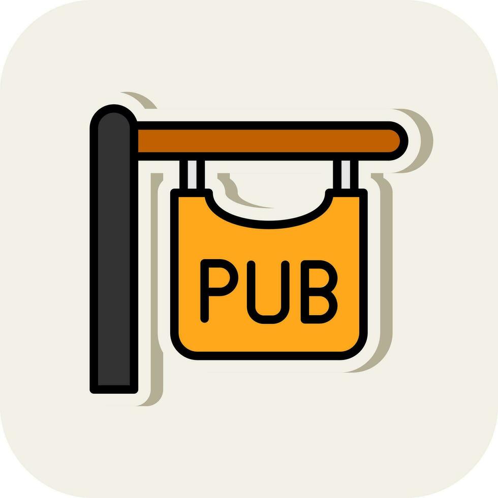 pub firmar vector icono diseño