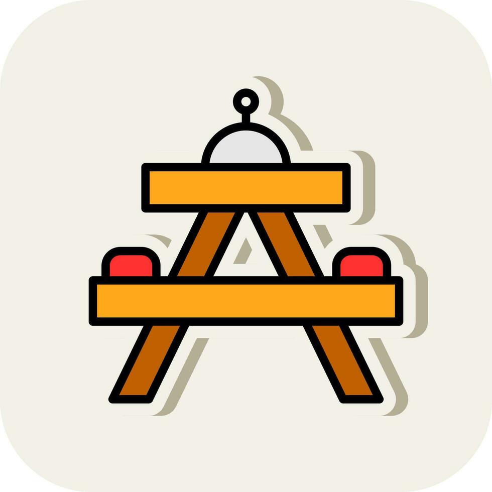 Picnic table Vector Icon Design