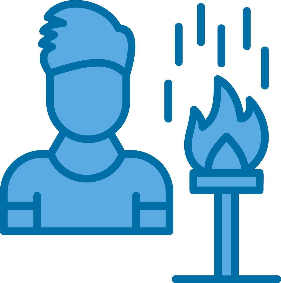 Fire eater man Vector Icon Design