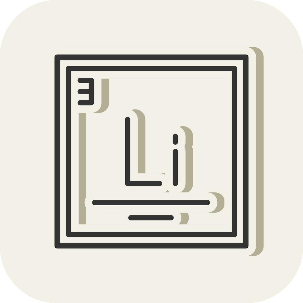 litio vector icono diseño