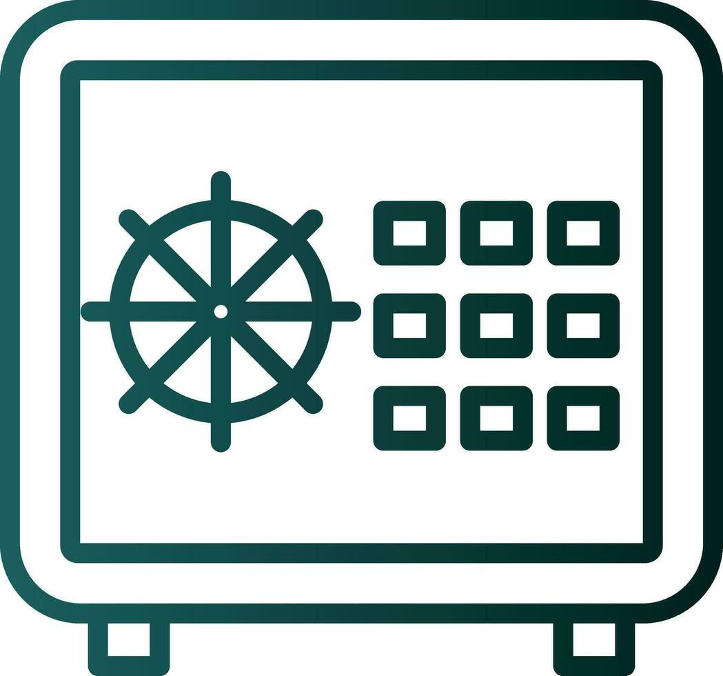 Safe locker Vector Icon Design