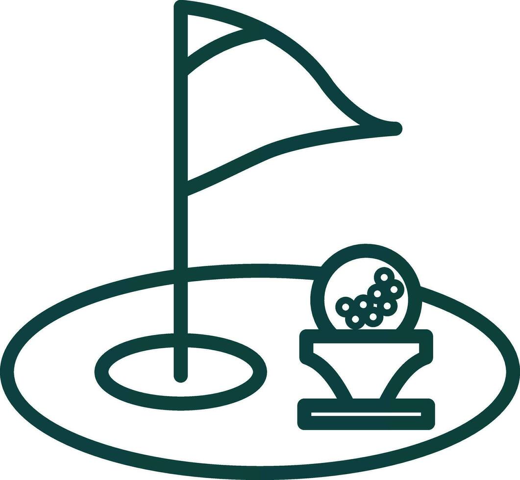 Golf hole Vector Icon Design