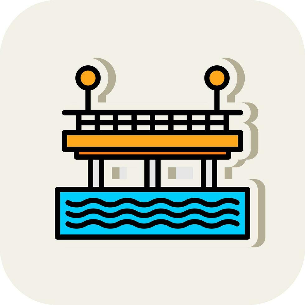 diseño de icono de vector de muelle