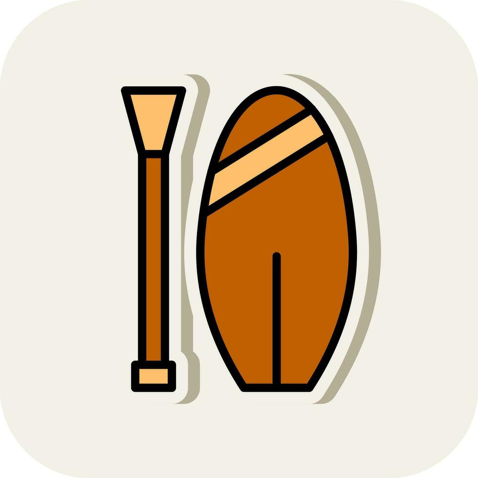 Paddle board Vector Icon Design