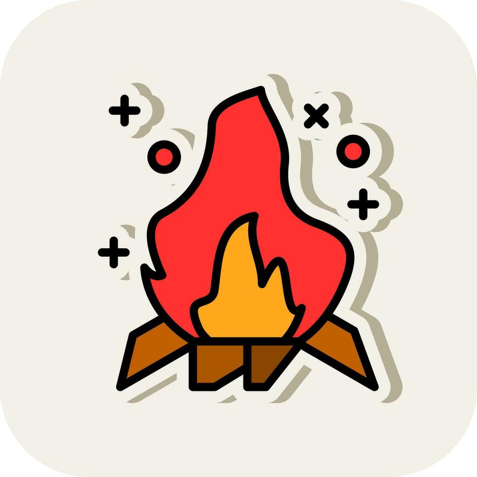 Bonfire Vector Icon Design