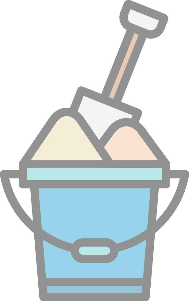 Sand bucket Vector Icon Design
