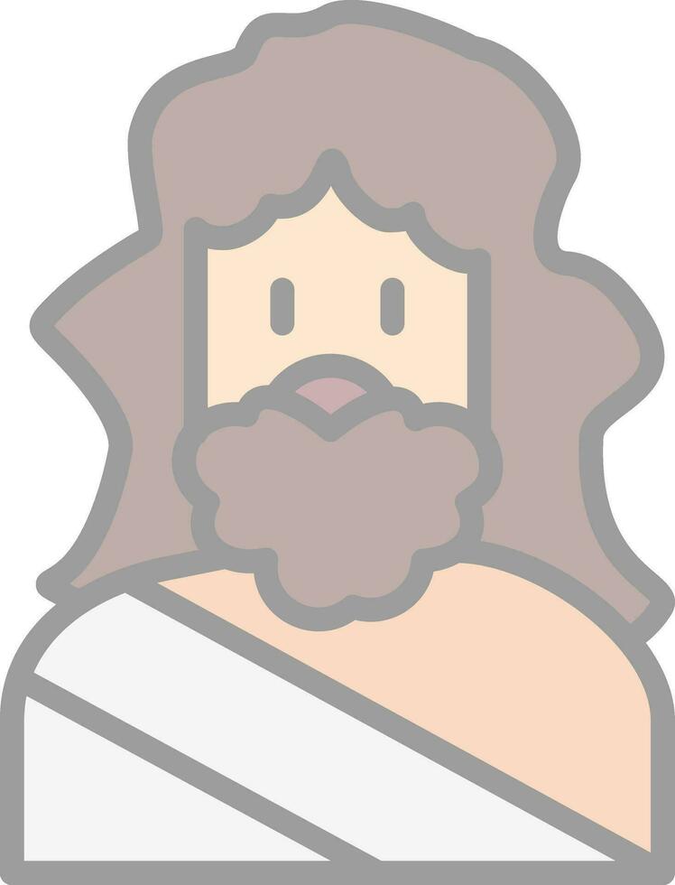 Zeus vector icono diseño