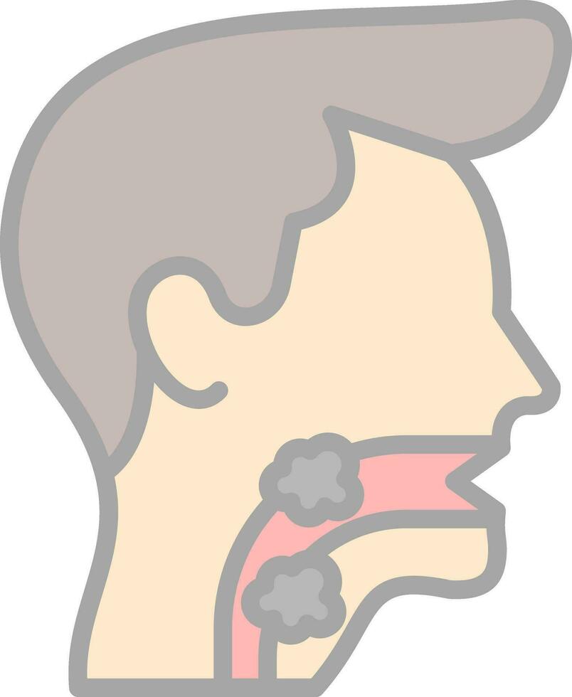 Throat cancer Vector Icon Design